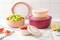COOK WITH COLOR Prep Bowls - Wide Mixing Bowls Nesting Plastic Meal Prep Bowl Set with Lids - Small Bowls Food Containers in Multiple Sizes (Pink Ombre)